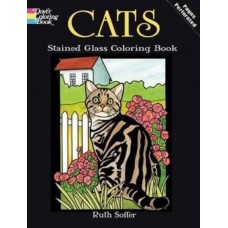 Cat Stained Glass Colouring Book