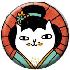 Button - Geisha Cat