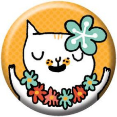 Button - Hawaiian Cat