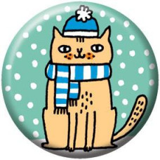 Button - Snow Cat