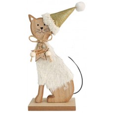 Cat with Hat WoodenTable Decoration 