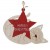 Cat with Star Merry Christmas Hanging Ornament