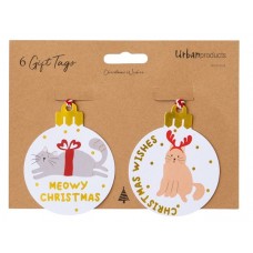 Purrfect Pets Christmas Cats Bauble Gift Tags