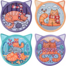 Ginger Cat Drawings Coaster Set