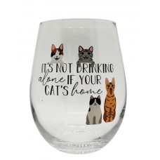 It's Not Drinking Alone If Your Cat's Home, Wine Glass