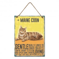 Maine Coon Cat Metal Wall Hanging