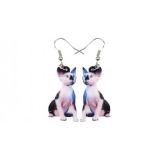 Sphynx Kitten Acrylic Earrings