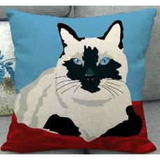 Painted Ragdoll Cat Cushion