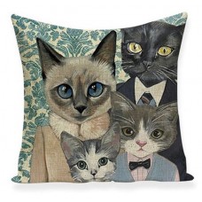 Feline Family Cushion #2