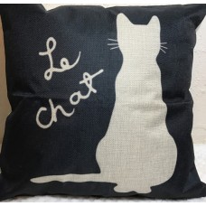 Le Chat Cushion - Black