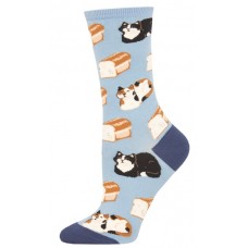 Cat Loaf Socks - Blue