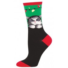 Purrty Lights Christmas Kitty Socks